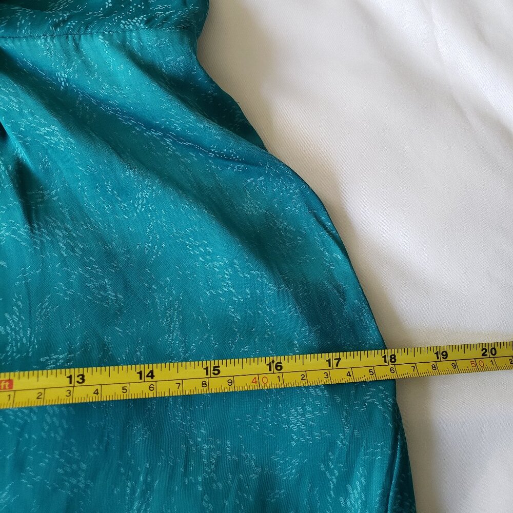 Samsoe & Samsoe Willow ML Long Cut Out Lace Back Brocade Green Dress - Picture 10 of 14